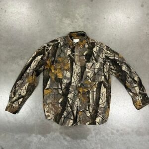 10X camo button up shirt outdoor camping/hunting Sz XL